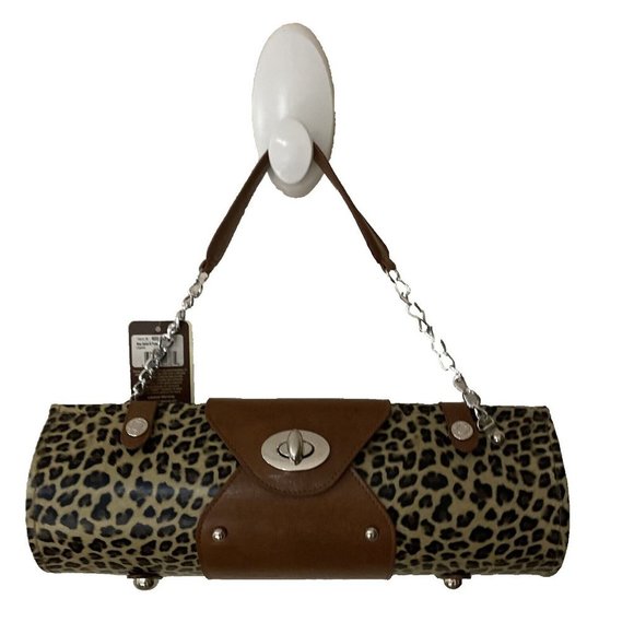 Picnic at Ascot Handbags - Picnic at Ascot Wine Bottle Carrier and Purse with Bottle Opener Leopard Print